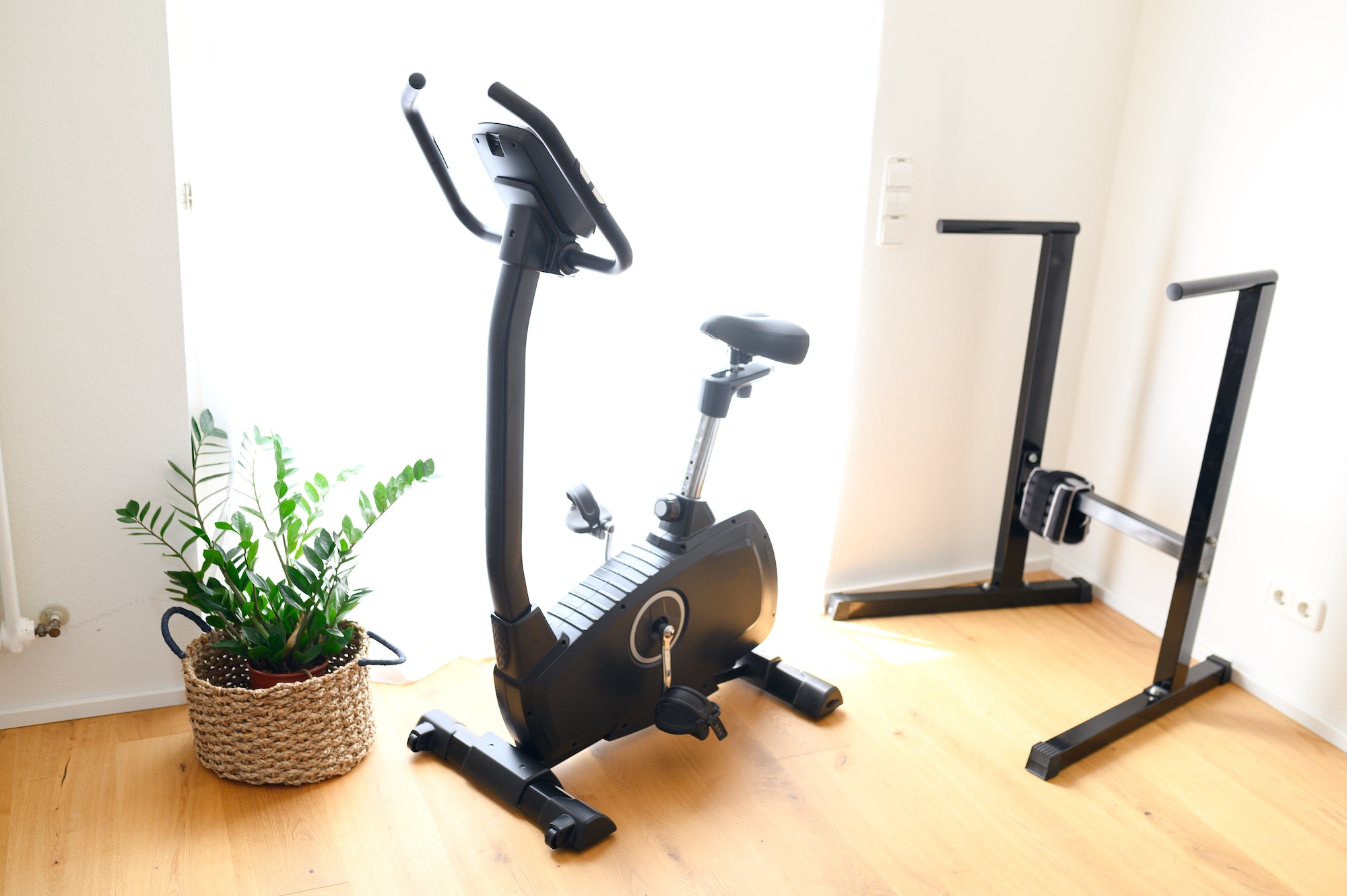 Room at home with sport equipment